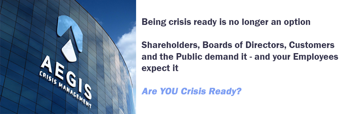 A picture of the sky and building with text that says " being crisis ready is shareholders, boards and the public demand expect it ".